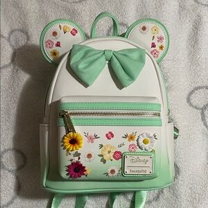 Loungefly Disney Mint and White Floral Backpack